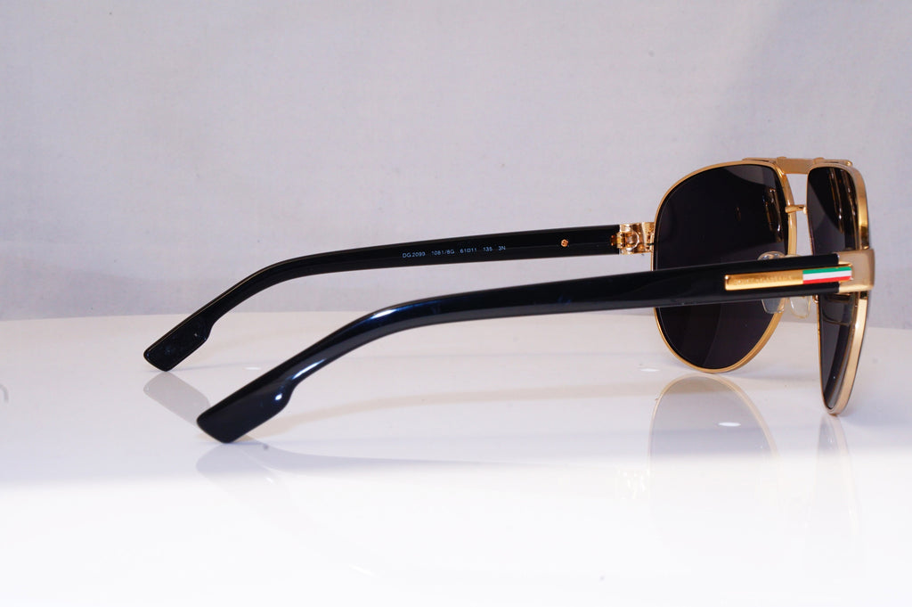 DOLCE & GABBANA Mens Designer Sunglasses Gold Aviator DG 2099 1081/8G 17583