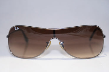 RAY-BAN Vintage Mens Designer Sunglasses Silver Shield RB 3211 004/13 14841