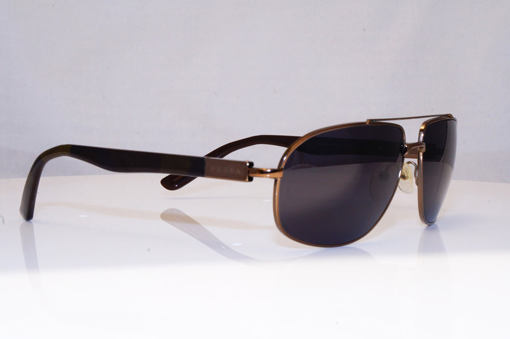 PRADA Mens Designer Sunglasses Brown Aviator SPR 57N 7OI-7Y1 16668