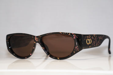 DIOR 1990 Vintage Womens Designer Sunglasses Brown Rectangle 2912 93 15996