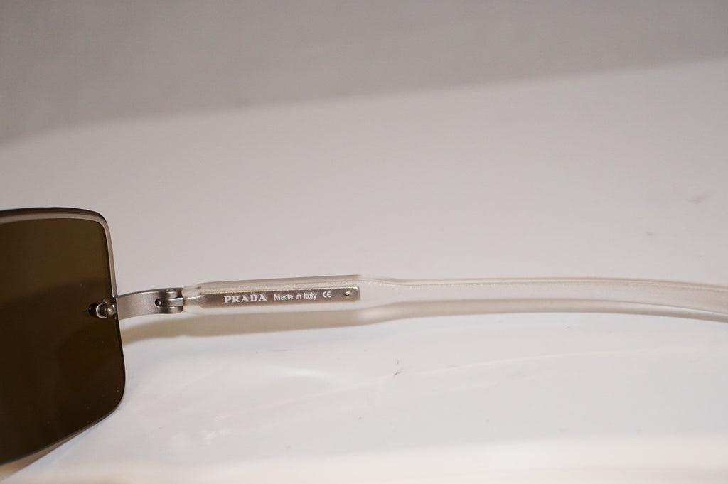PRADA 1990 Vintage Mens Designer Sunglasses Silver Square SPR 53A 2AC-1B1 14792