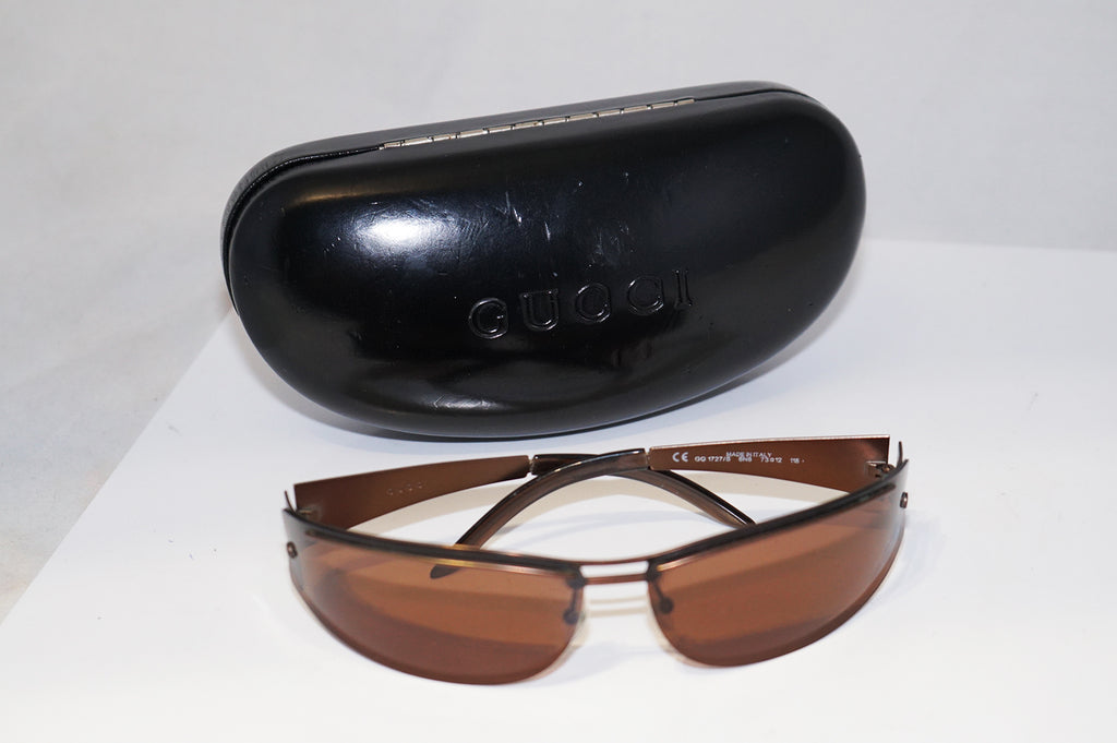 GUCCI 1990 Vintage Mens Designer Polarized Sunglasses Brown GG 1727 6N8 15982