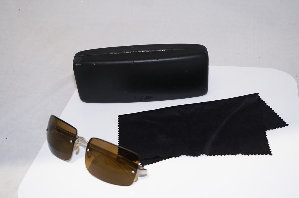 PRADA 1990 Vintage Mens Designer Sunglasses Silver Square SPR 53A 2AC-1B1 14792