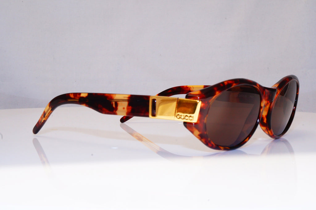 GUCCI Mens Vintage 1990 Designer Sunglasses Brown Rectangle GG 2411 PX1 17326