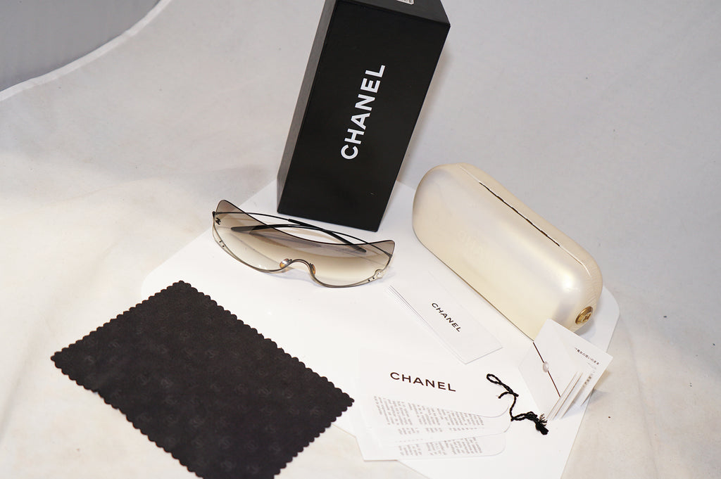 CHANEL Boxed Womens Designer Sunglasses Black Shield 4077 C142/8G 16045