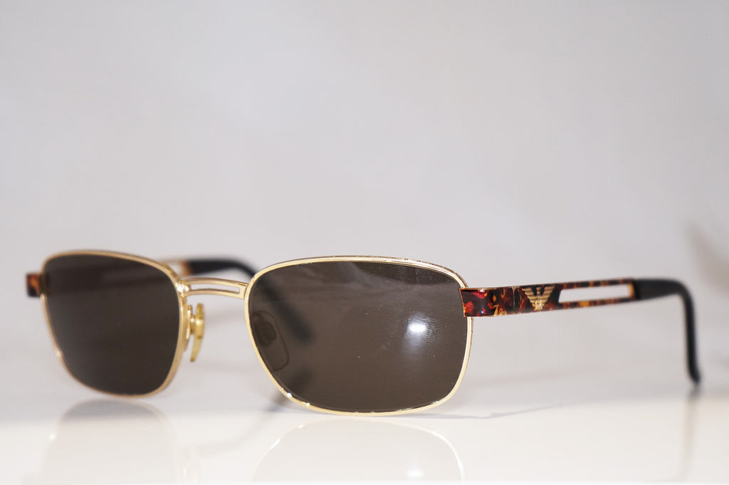 EMPORIO ARMANI 1990 Vintage Mens Designer Sunglasses Gold 061-S 759 14804