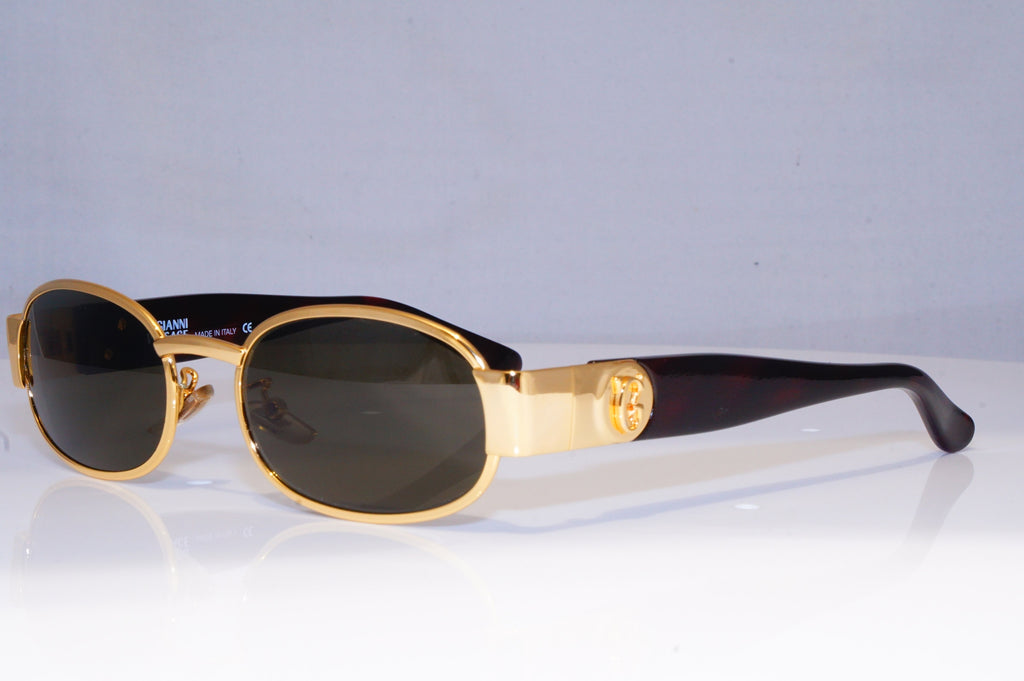 GIANNI VERSACE Mens Womens Vintage Designer Sunglasses Gold MOD X12 030 19387