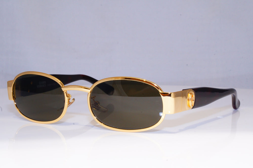 GIANNI VERSACE Mens Womens Vintage Designer Sunglasses Gold Medusa MOD 488 19386