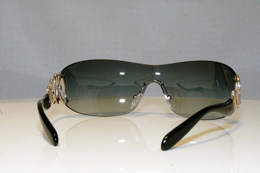 BVLGARI Womens Diamante Designer Sunglasses Black Shield 6029-B 102/8G 17306