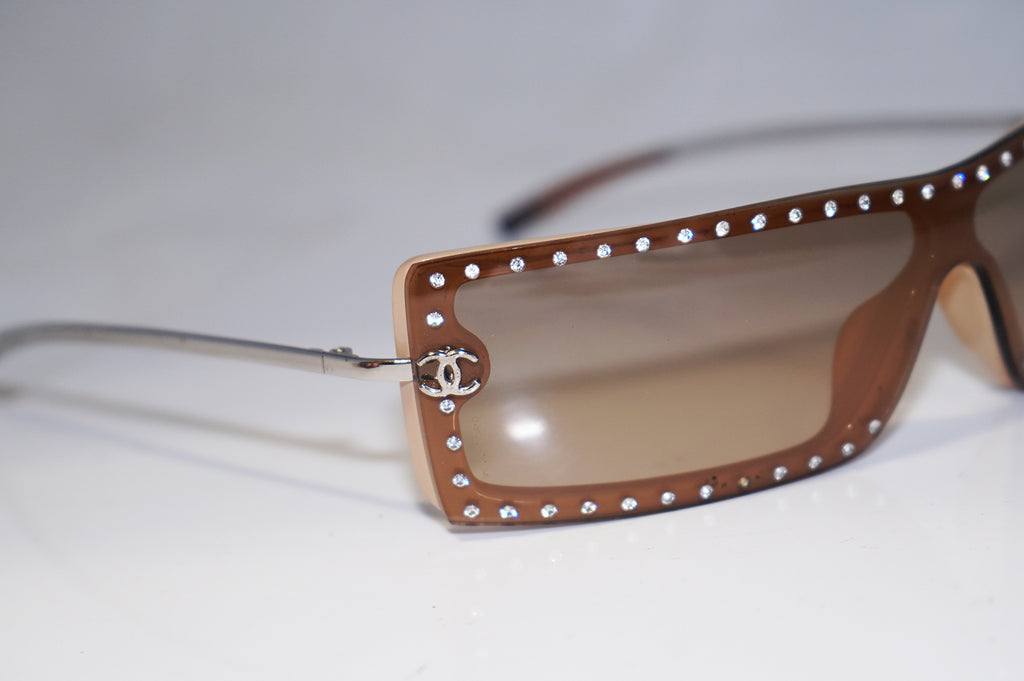 CHANEL Vintage Womens Designer Diamante Sunglasses Shield 5077 C710/13 16002