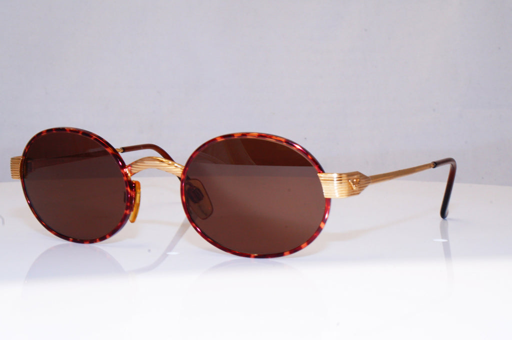 EMPORIO ARMANI Mens Vintage 1990 Designer Sunglasses Gold Oval EA 1801 801 16907