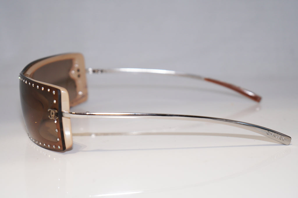 CHANEL Vintage Womens Designer Diamante Sunglasses Shield 5077 C710/13 16002