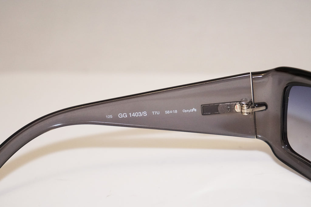 GUCCI Vintage Womens Designer Sunglasses Grey Rectangle GG 1403 T7U 14800