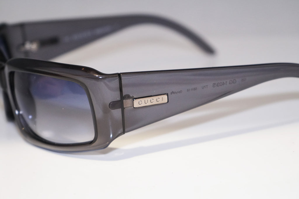 GUCCI Vintage Womens Designer Sunglasses Grey Rectangle GG 1403 T7U 14800