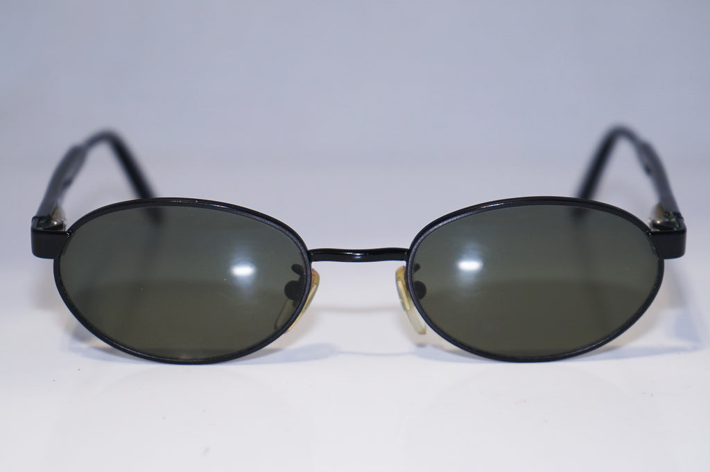 DOLCE & GABBANA 1990 Vintage Mens Designer Sunglasses Black Oval DG 145S 15929