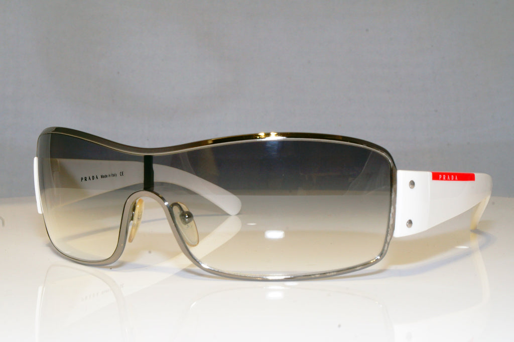 PRADA Mens Designer Sunglasses White Shield SPS 52E 4AO-5D1 17266