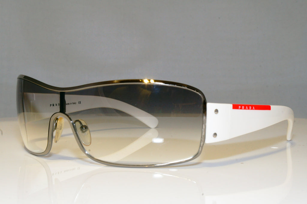 PRADA Mens Designer Sunglasses White Shield SPS 52E 4AO-5D1 17266