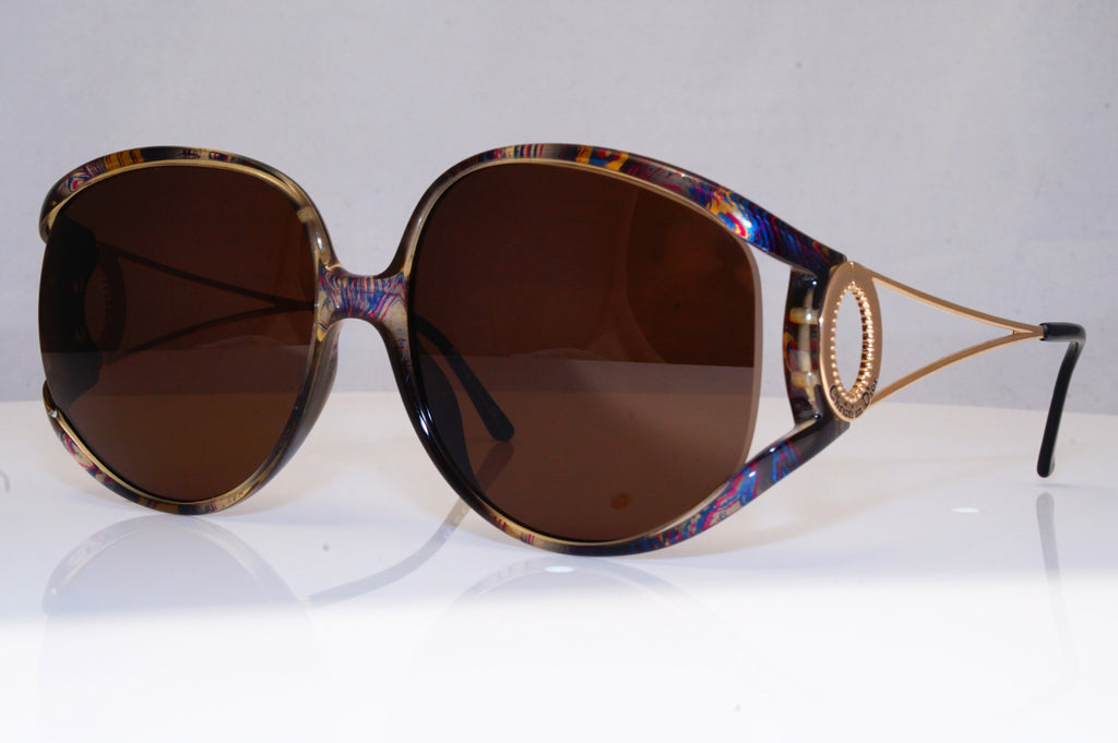 CHRISTIAN DIOR Womens Vintage 1990 Designer Sunglasses Gold Square 2757 50 16664