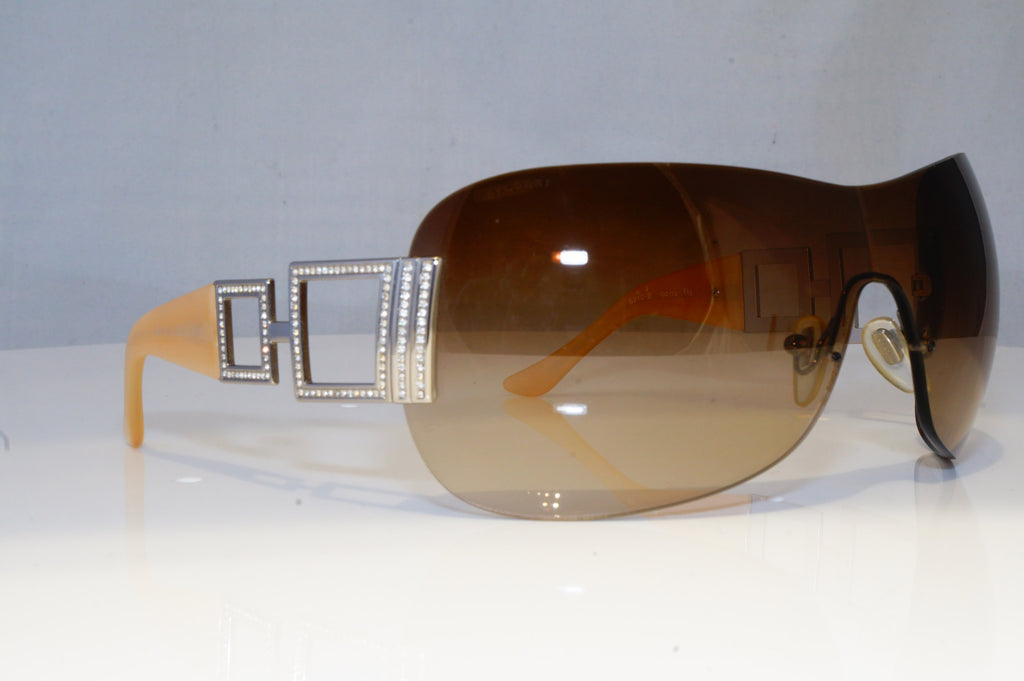 BVLGARI Womens Diamante Designer Sunglasses Silver Shield 6010-B 102/13 19470