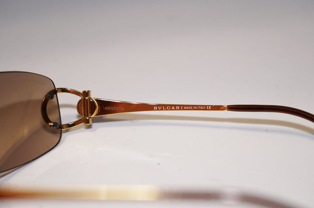 BVLGARI Vintage Womens Designer Sunglasses Gold Frameless 640 101/13 15992
