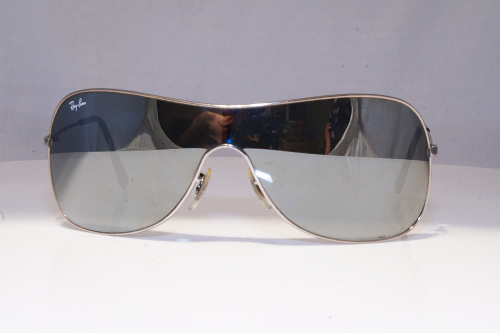 RAY-BAN Mens Mirror Designer Sunglasses Silver Shield RB 3211 004/6G 20544