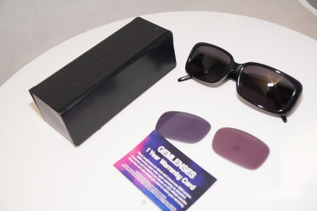 GIVENCHY Womens Designer Sunglasses Black Rectangle SG 660 700X 17298
