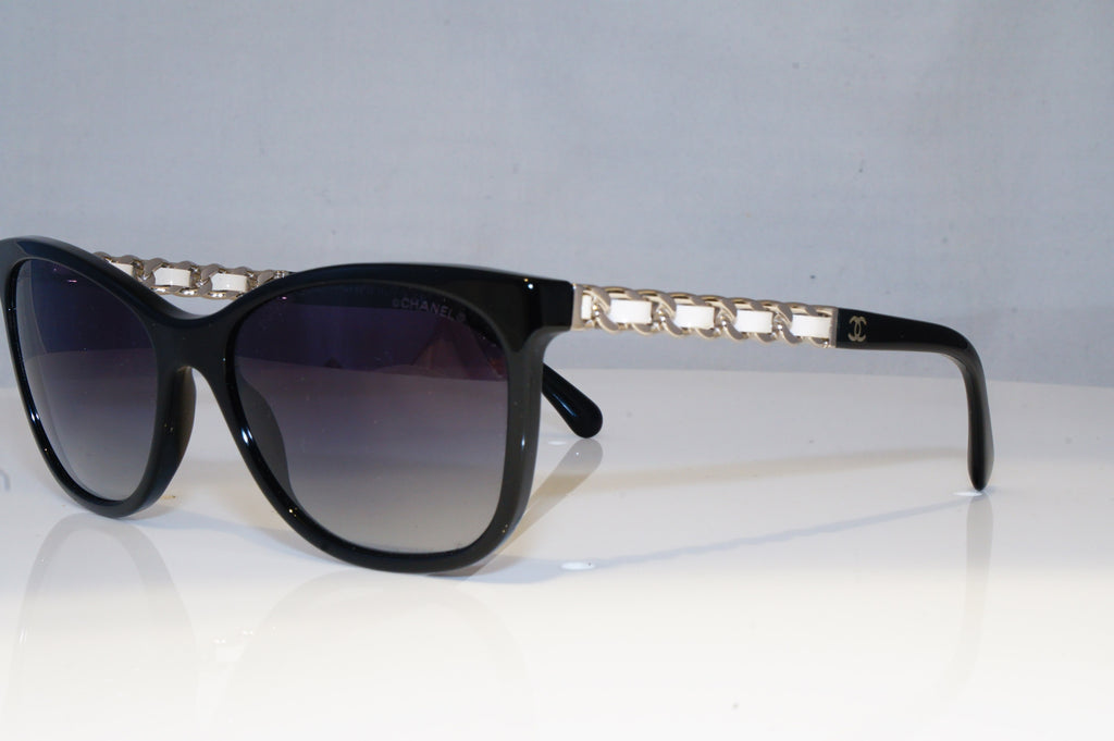 CHANEL Womens Boxed Designer Sunglasses Black LEATHER CHAIN 5260-Q 888/S6 19459