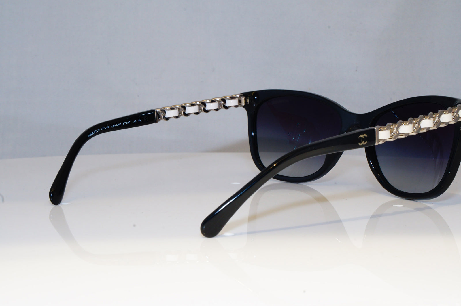 CHANEL Womens Boxed Designer Sunglasses Black LEATHER CHAIN 5260-Q 888 –  SunglassBlog