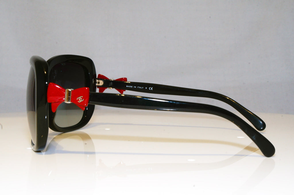 CHANEL Womens Boxed Designer Sunglasses Black Square Red Bow 5171 1231/8G 17285