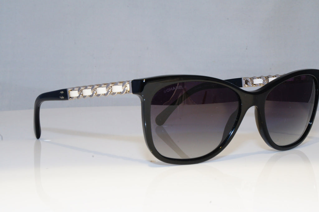 CHANEL Womens Boxed Designer Sunglasses Black LEATHER CHAIN 5260-Q 888/S6 19459