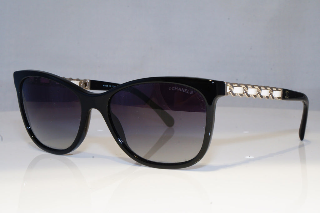 CHANEL Womens Boxed Designer Sunglasses Black LEATHER CHAIN 5260-Q 888/S6 19459