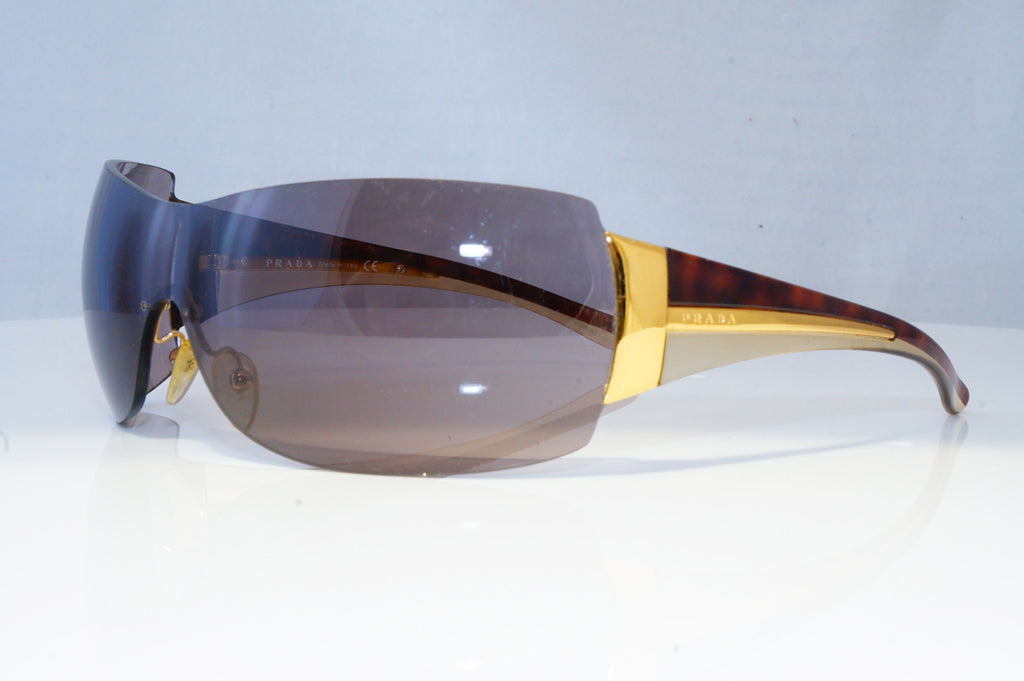PRADA Mens Womens Boxed Designer Sunglasses Brown Shield SPR 54G 5AK-2Z1 19593