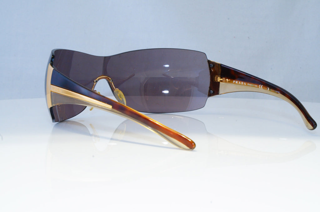 PRADA Mens Womens Boxed Designer Sunglasses Brown Shield SPR 54G 5AK-2Z1 19593
