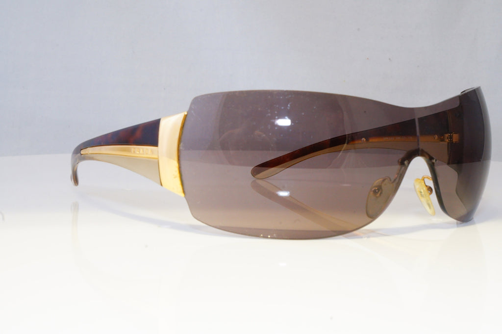 PRADA Mens Womens Boxed Designer Sunglasses Brown Shield SPR 54G 5AK-2Z1 19593