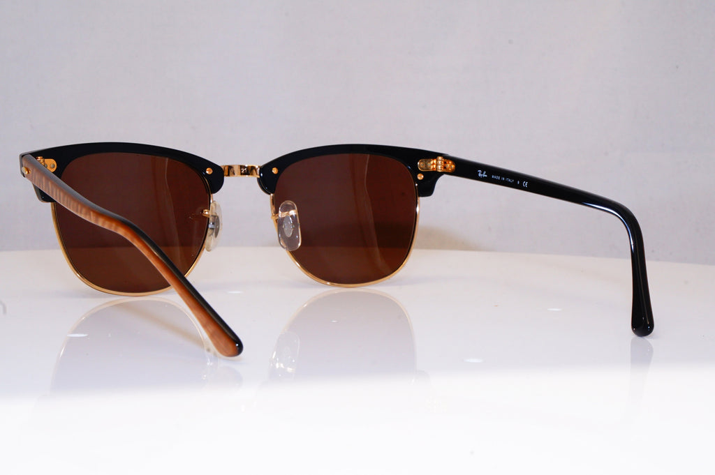 RAY-BAN Mens Designer Sunglasses Gold Clubmaster RB 3016 987 17187
