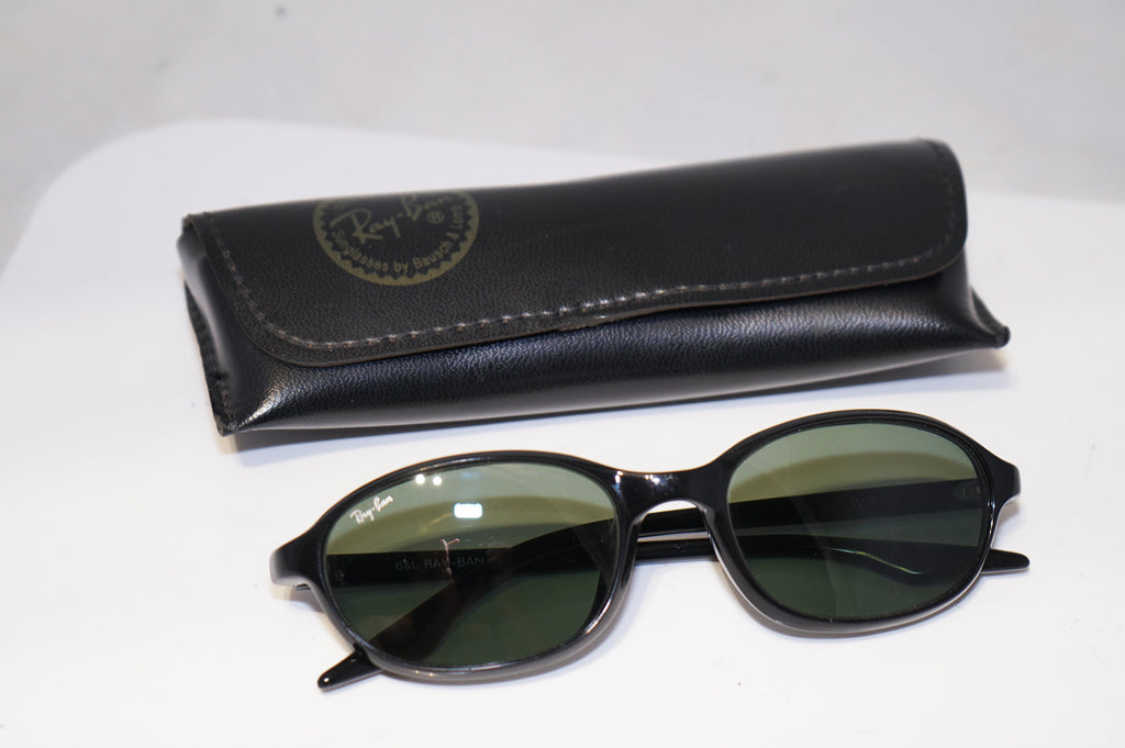 RAY-BAN 1990 Vintage Mens Designer Sunglasses Black Oval W2801 BLK 15364