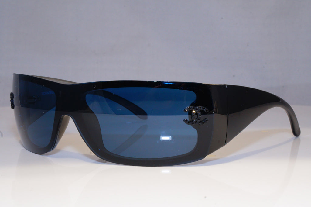 CHANEL Mens Womens Diamante Designer Sunglasses Black Shield 5088-B 810/80 19444