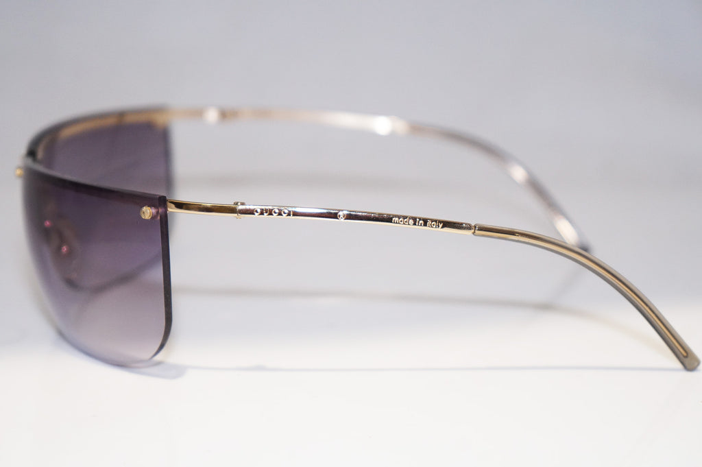 GUCCI 1990 Vintage Mens Designer Sunglasses Gold Wrap GG 2652 000/BD 14785
