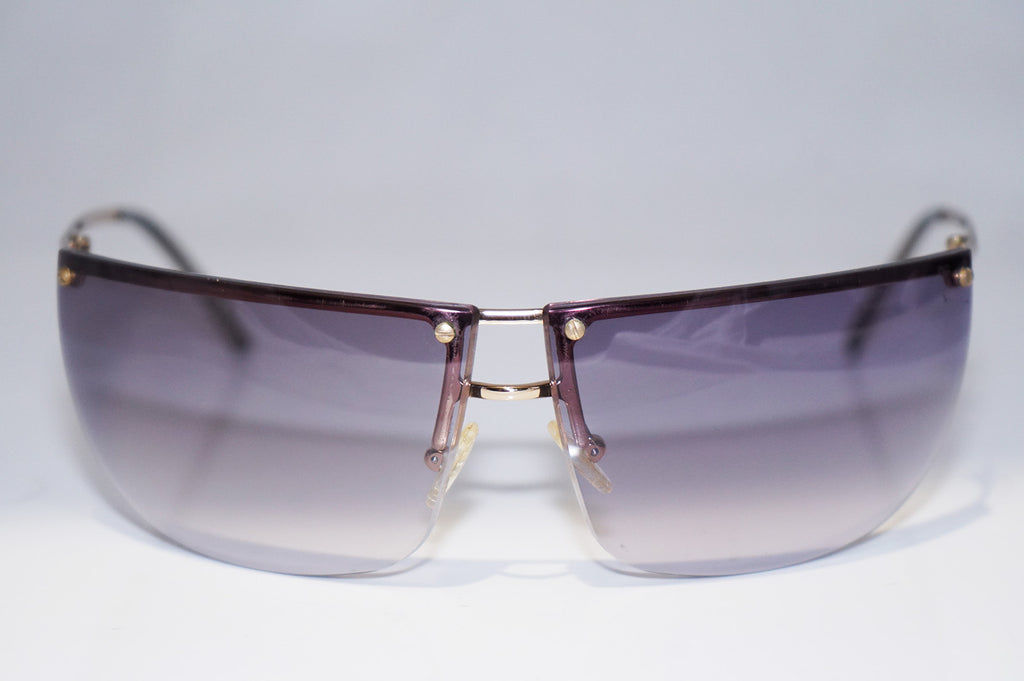 GUCCI 1990 Vintage Mens Designer Sunglasses Gold Wrap GG 2652 000/BD 14785