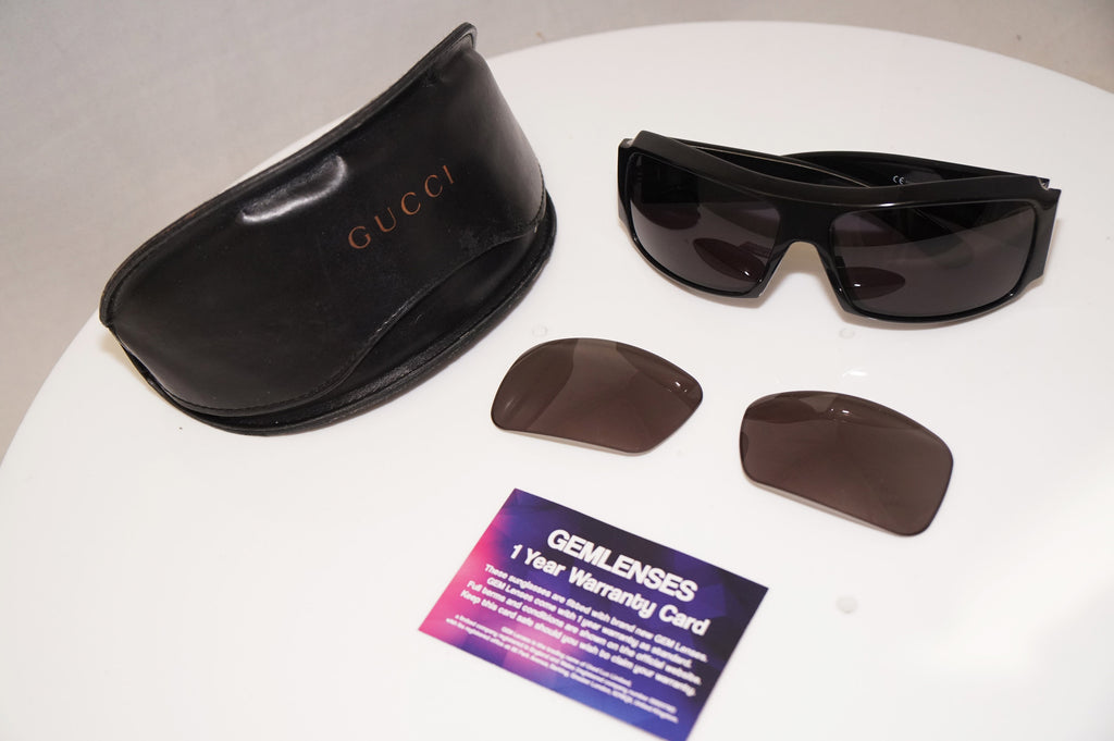GUCCI Mens Designer Sunglasses Black Wrap GG 1559 D28BN 17412
