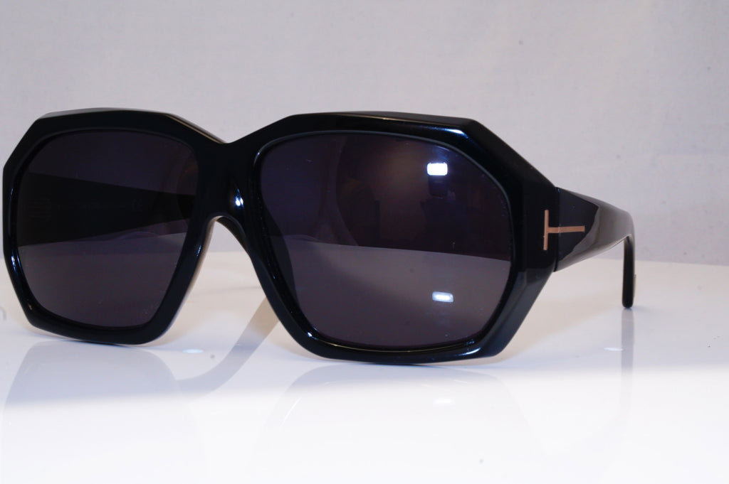 TOM FORD Womens Boxed Designer Sunglasses Black Square Elise TF266 01B 17612