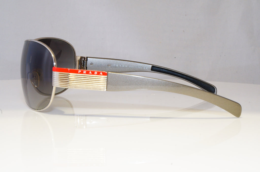 PRADA Mens Designer Sunglasses Silver Shield SPS 54H 1BC-5D1 20658