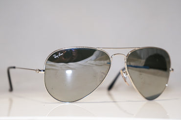 RAY-BAN Mens Designer Sunglasses Silver Aviator 58mm RB 3025 W3277 15530