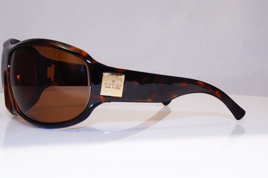 GUCCI Womens Designer Sunglasses Brown Wrap WORN LOGOS GG 2881 D28BN 17514