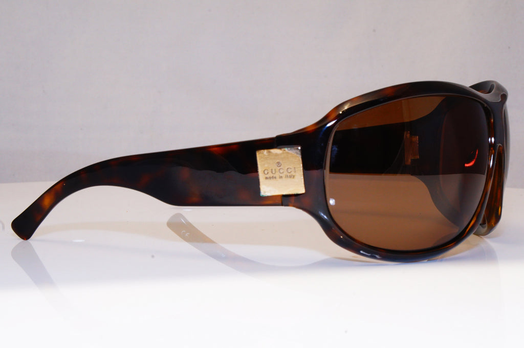 GUCCI Womens Designer Sunglasses Brown Wrap WORN LOGOS GG 2881 D28BN 17514