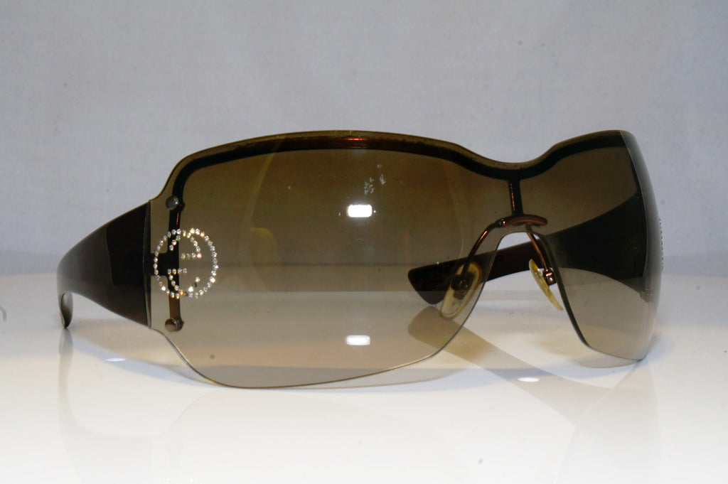 GUCCI Womens Diamante Designer Sunglasses Brown Shield GG 2671 H4SAY 17253