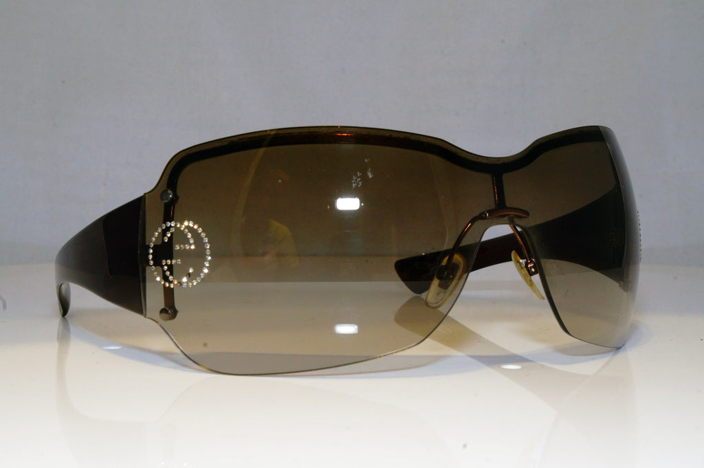 GUCCI Womens Diamante Designer Sunglasses Brown Shield GG 2671 H4SAY 17253