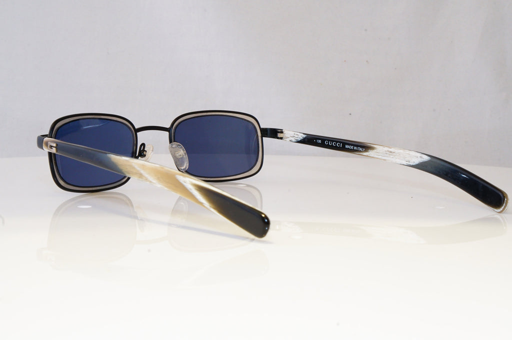 GUCCI Mens Womens Vintage Designer Sunglasses Black Rectangle GG 1615 5ZD 20645