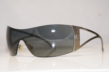 VERSACE Womens Designer Sunglasses Silver Shield MOD 2034 1001/87 16027