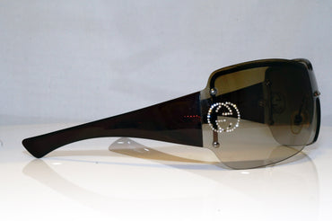 GUCCI Womens Diamante Designer Sunglasses Brown Shield GG 2671 H4SAY 17253